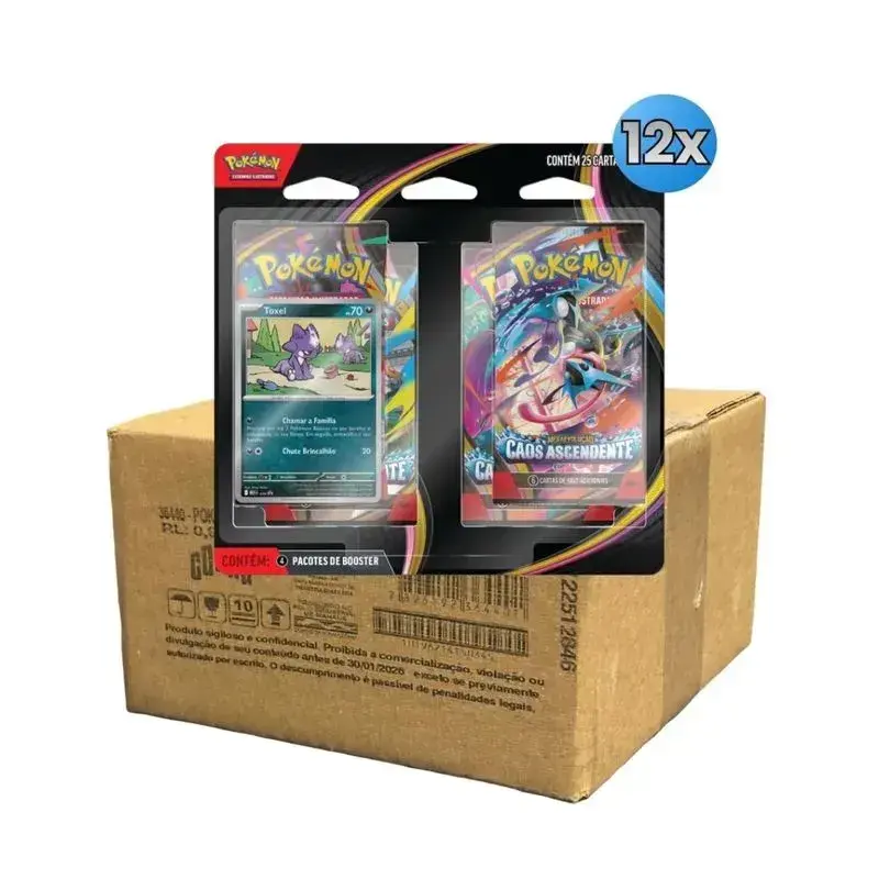 (PT-BR) Case de 12 Blister Quádruplo - Megaevolução 4 - Caos Ascendente - Selada de fabrica