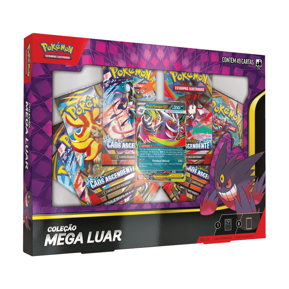 Box Pokémon Coleção Mega Luar - Mega Gengar